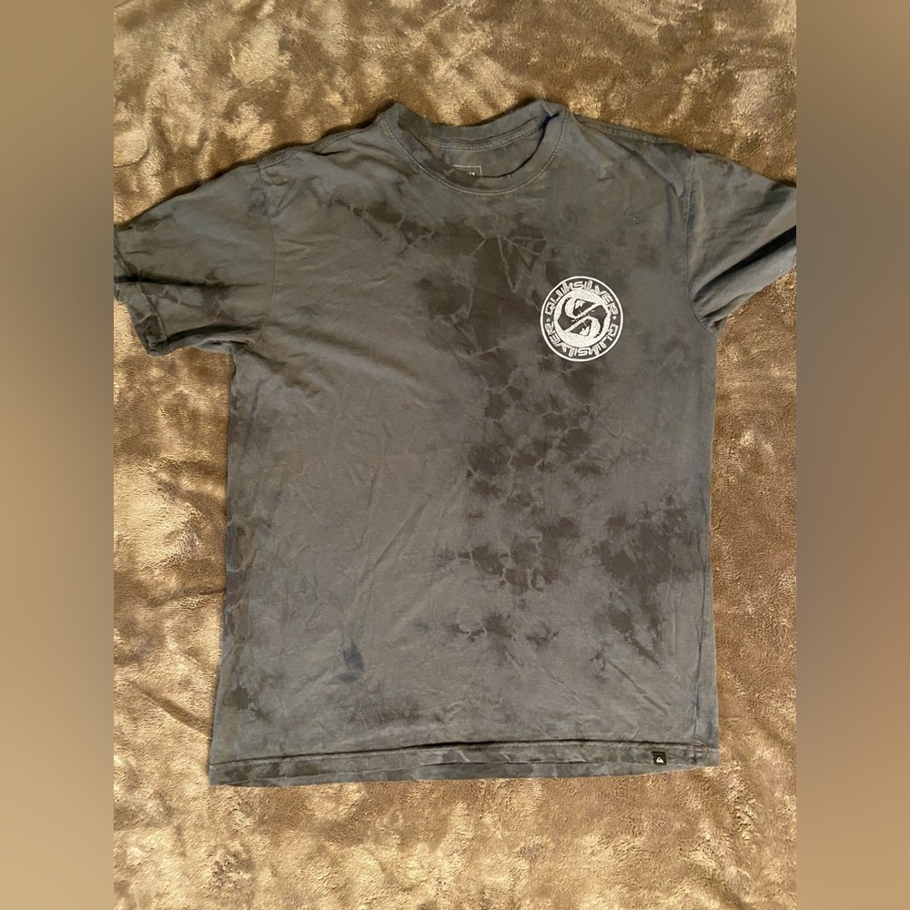Quiksilver boys T-shirt large black tie dye